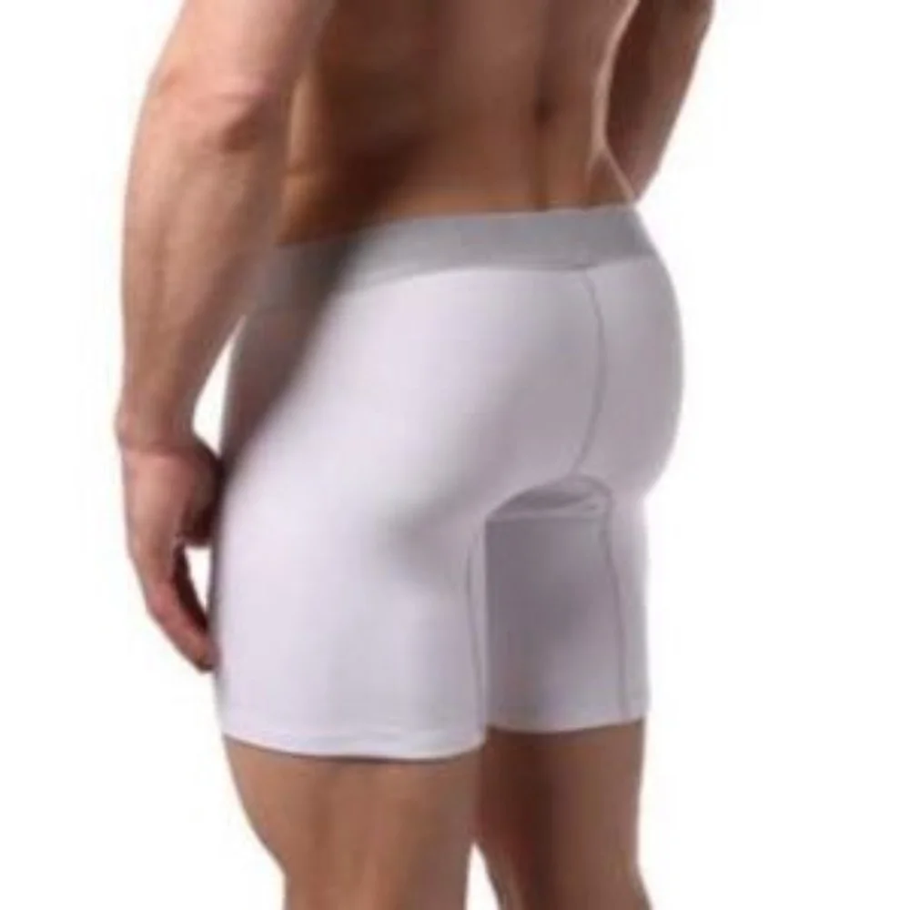 2 Pair WHITE Boxer Briefs XL Male Basics NWT! Silver Waistband $72 retail